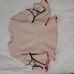 Womens Roksanda Kemi Light Pink Bow Top Size 0